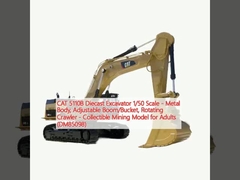 CAT 5110B Excavadora de moldagem a moldagem em escala 1/50 - Corpo metálico, barra/balde ajustável, rastreador giratório - Modelo de mineração colecionável para adultos (DM85098)