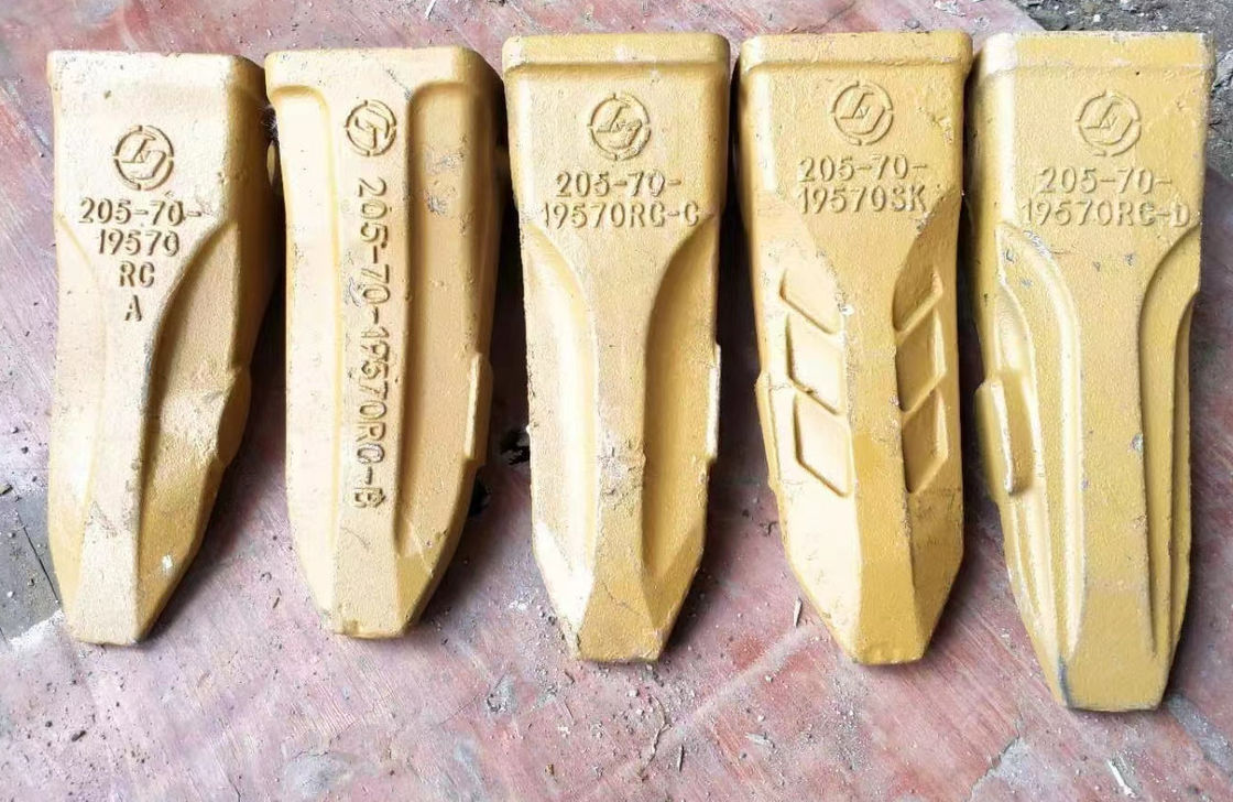 PC200 Excavadora Dentes de rocha fundição forjada 205-70-19570 Para obras de construção