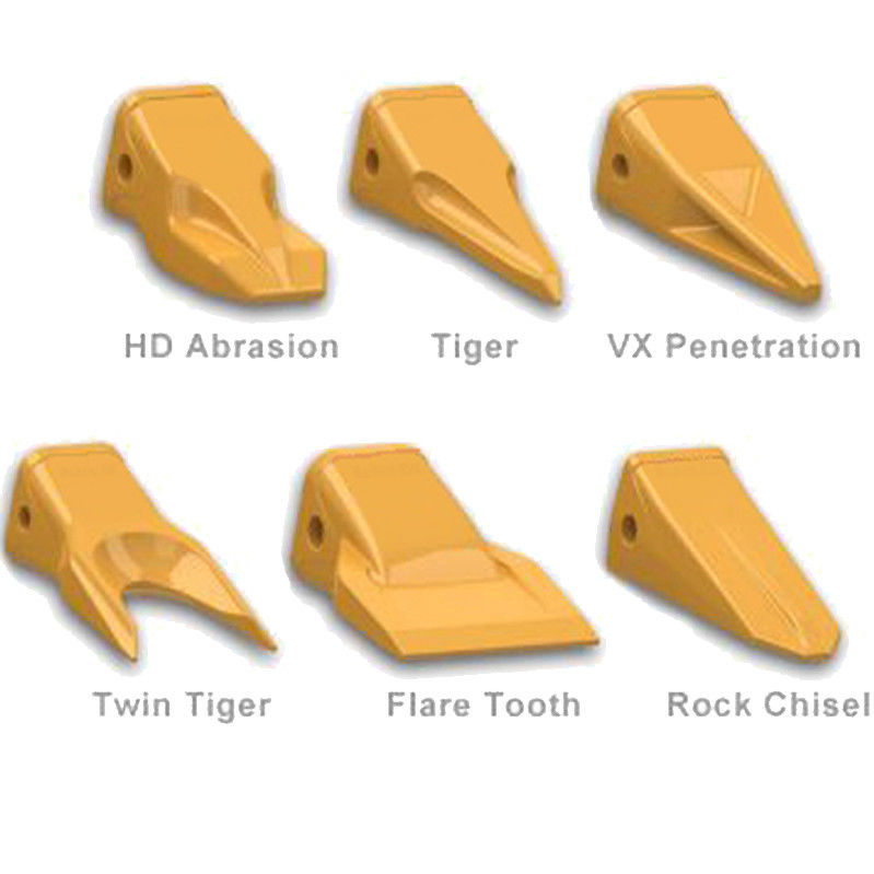 Peças de escavadeira Dente de balde Dente rígido de alta resistência Dente de aço removível Dente para escavadeira