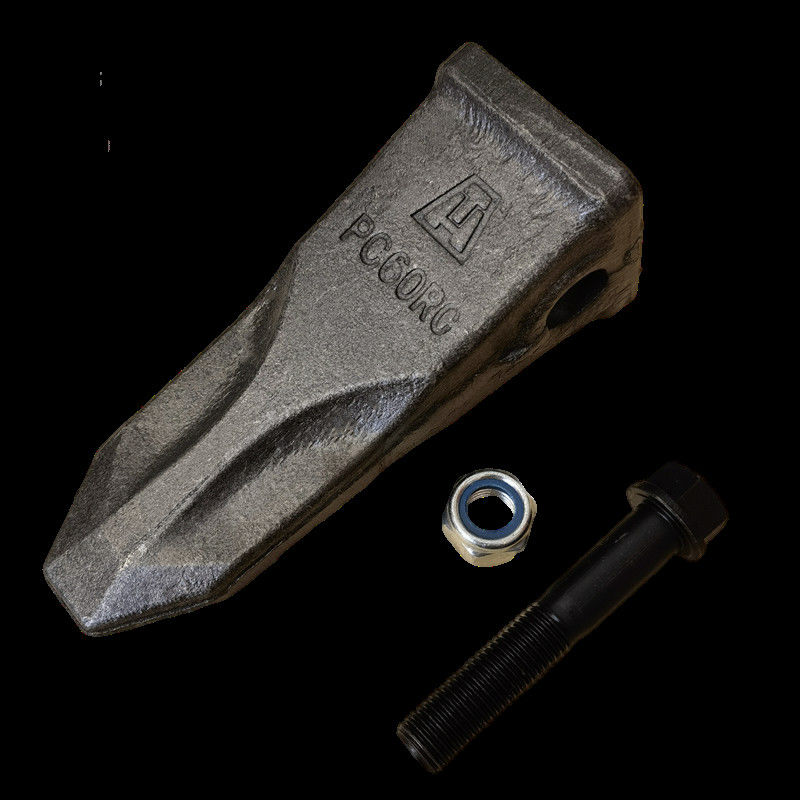 Forjar Dentes de balde de parafusos de ferro PC60 Dentes de rocha para balde de escavadeira