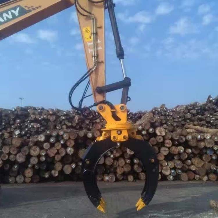 personalizável Duplo cilindro 360 giratório agarrador hidráulico braço telescópico pinça balde de agarração de madeira para escavadeira