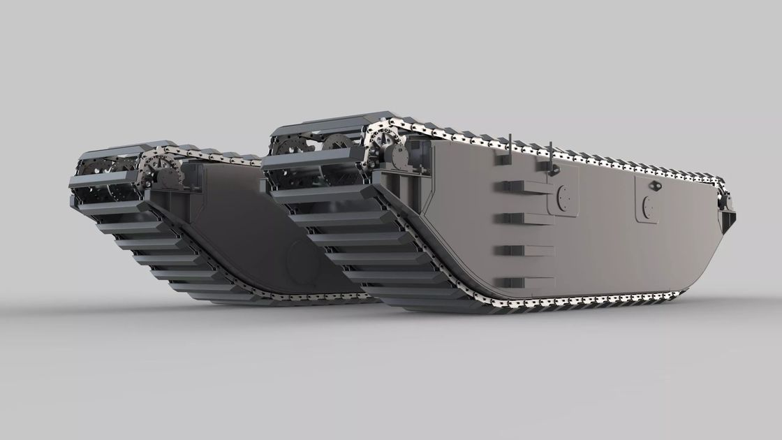 Pontoão de escavadeira hidráulica anfíbio flutuante personalizado usado para 320D 320C SY215 PC200 Máquina de chassi de escavadeira
