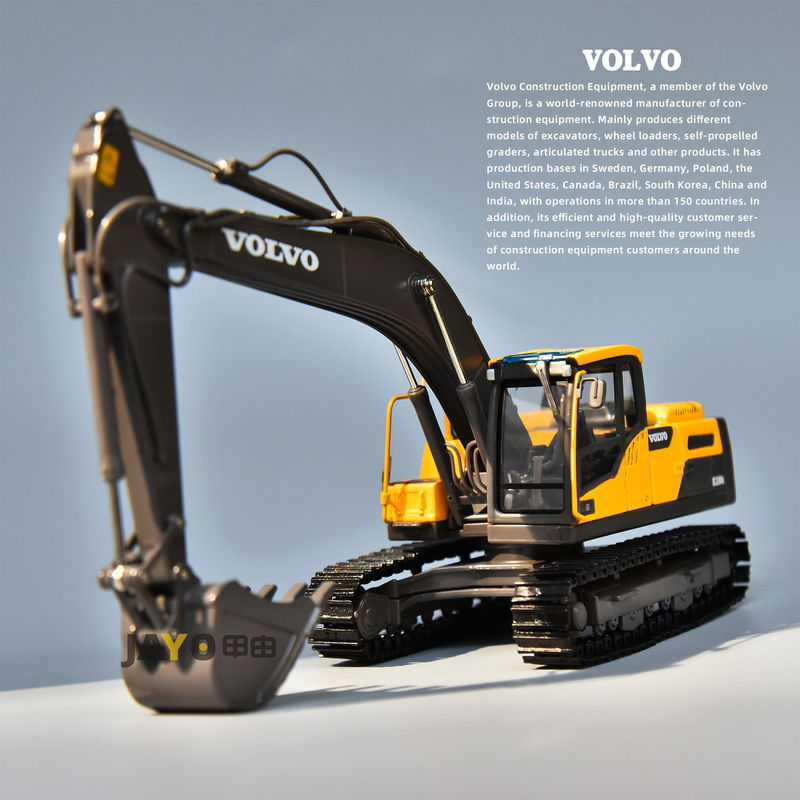 Modelo de escavadeira de liga VOLVO Volvo EC220DL simulação de veículo de engenharia original ornamentos de escavadeira