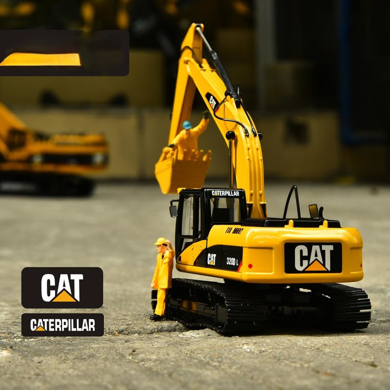 Carter CAT320DL escavadeira modelo original liga simulação engenharia veículo decoração coleção de peças de mão ornamentos