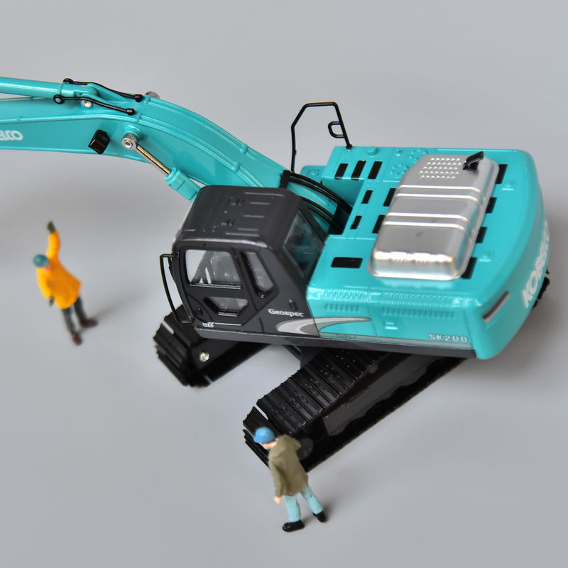 Modelo de escavadeira KOBELCO carro de liga de metal de simulação original Shinko SK200 decoração não brinquedos