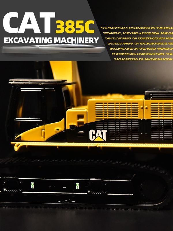 DM Carter CAT385C modelo de escavadeira de liga máquinas de engenharia simulação de automóveis ornamentação metálica