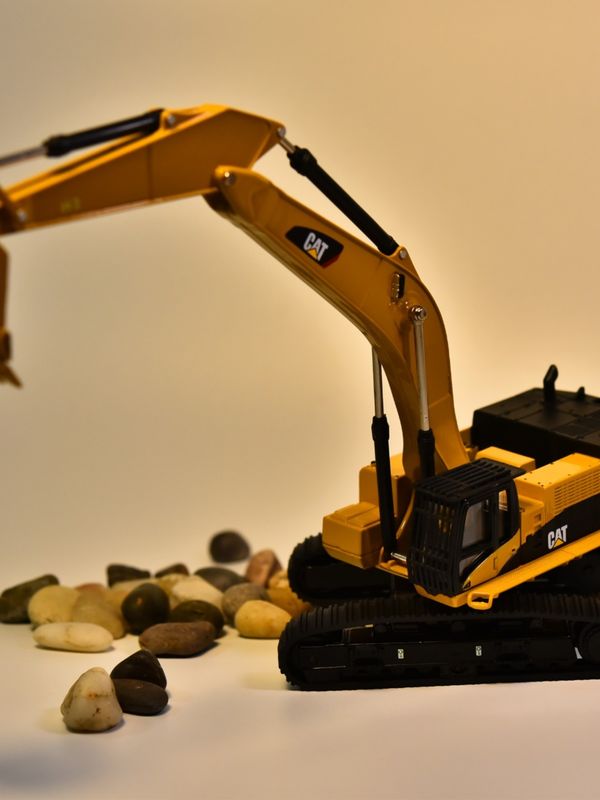 DM Carter CAT385C modelo de escavadeira de liga máquinas de engenharia simulação de automóveis ornamentação metálica