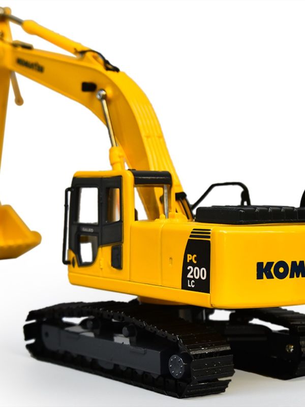 Komatsu PC200 Excavator 1/43 Escala Modelo de Metal Diecast Colecionável Portas de Abertura