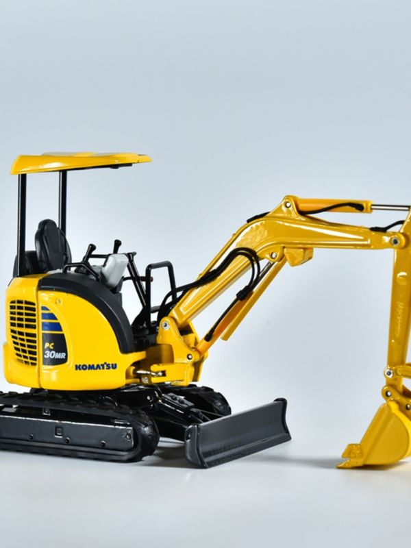 Komatsu PC30MR Mini Excavator 1/32 Escala Modelo de Metal Forjado Colecionável brinquedo