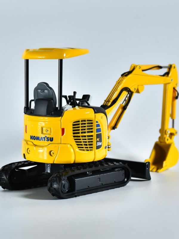 Komatsu PC30MR Mini Excavator 1/32 Escala Modelo de Metal Forjado Colecionável brinquedo