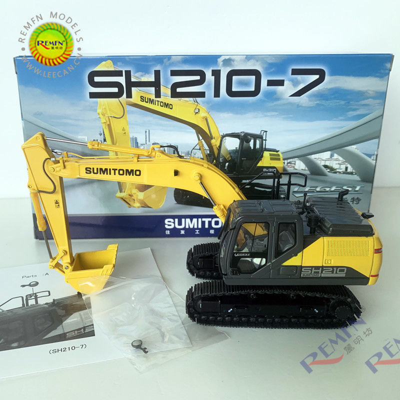 Sumitomo SH210-7 Excavadora de liga de fundição de moldagem Modelo 1 Veículo de construção colecionável em escala de 50