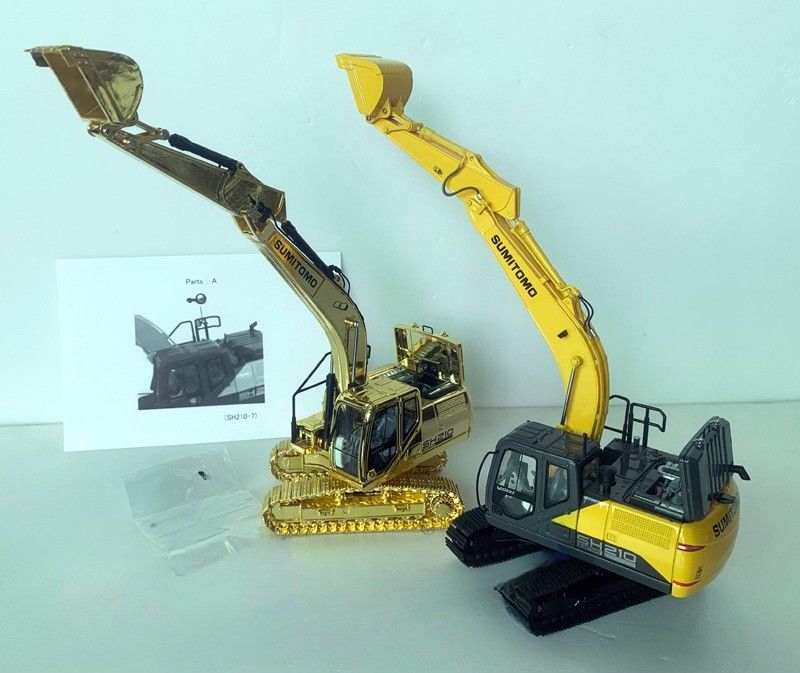 Sumitomo SH210-7 Excavadora de liga de fundição de moldagem Modelo 1 Veículo de construção colecionável em escala de 50