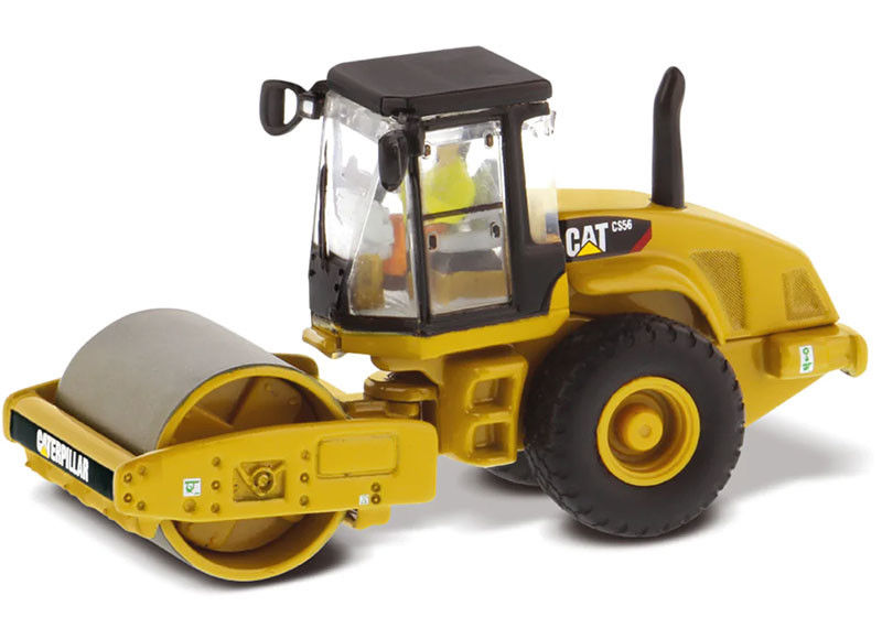 CAT CS56 Rolo Vibratório de Tambor Liso 1:87 Modelo de Construção em Escala