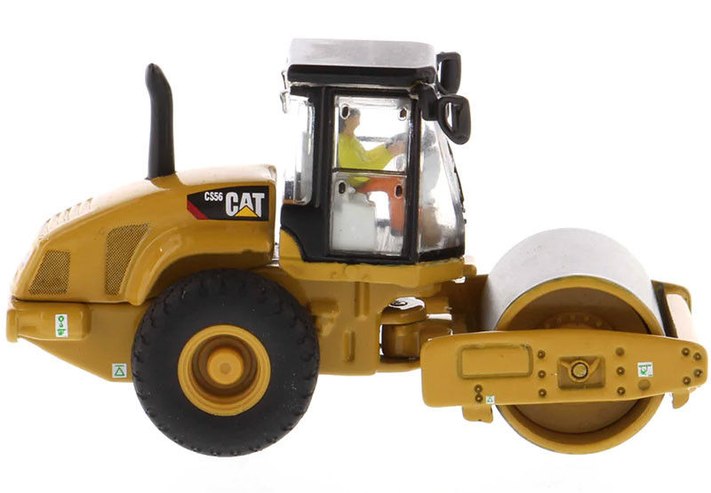 CAT CS56 Rolo Vibratório de Tambor Liso 1:87 Modelo de Construção em Escala