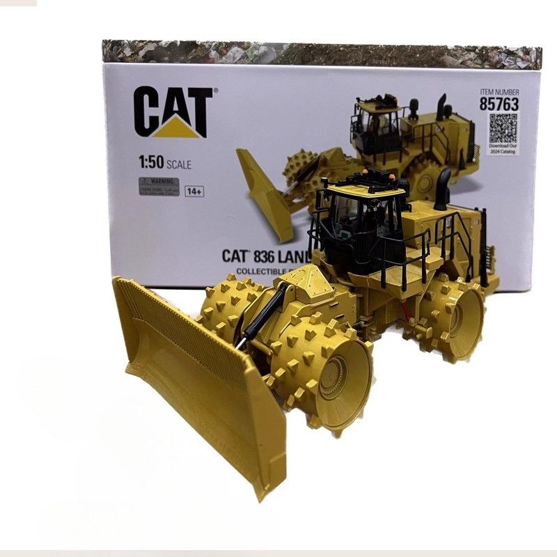 Caterpillar Cat 836 Compactor de aterros sanitários 1/50 Escala de construção de liga de fundição a óleo