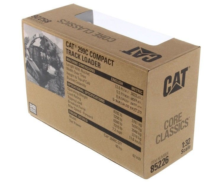 CAT 299C Compacto Loader de trilho de liga de borracha modelo 1/32 Escala 85226