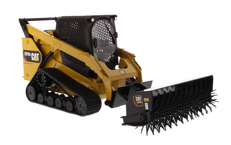 Modelo de carregadeira skid steer Cat 297D2 de metal fundido em escala 1:16 com braços de carregadeira móveis