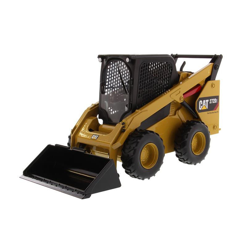 DM cat 272D2 1:16 Scale Alloy Die-Cast Skid Steer Loader Modelo com gato autêntico Verniz amarelo Veículo de construção colecionável