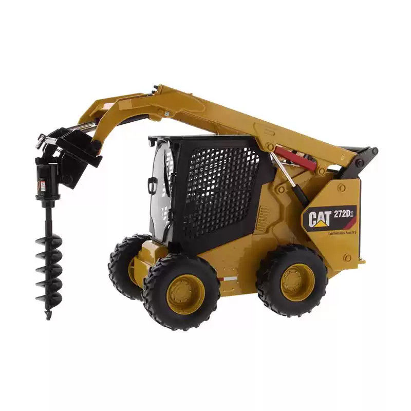 DM cat 272D2 1:16 Scale Alloy Die-Cast Skid Steer Loader Modelo com gato autêntico Verniz amarelo Veículo de construção colecionável