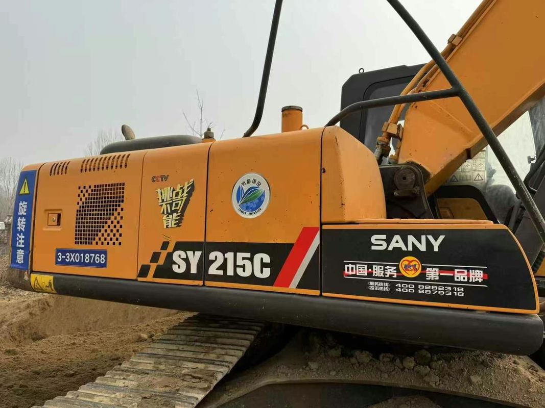 Sany SY215-9 Excavadora de rastreamento pesada Máquina de construção de serviço confiável desempenho