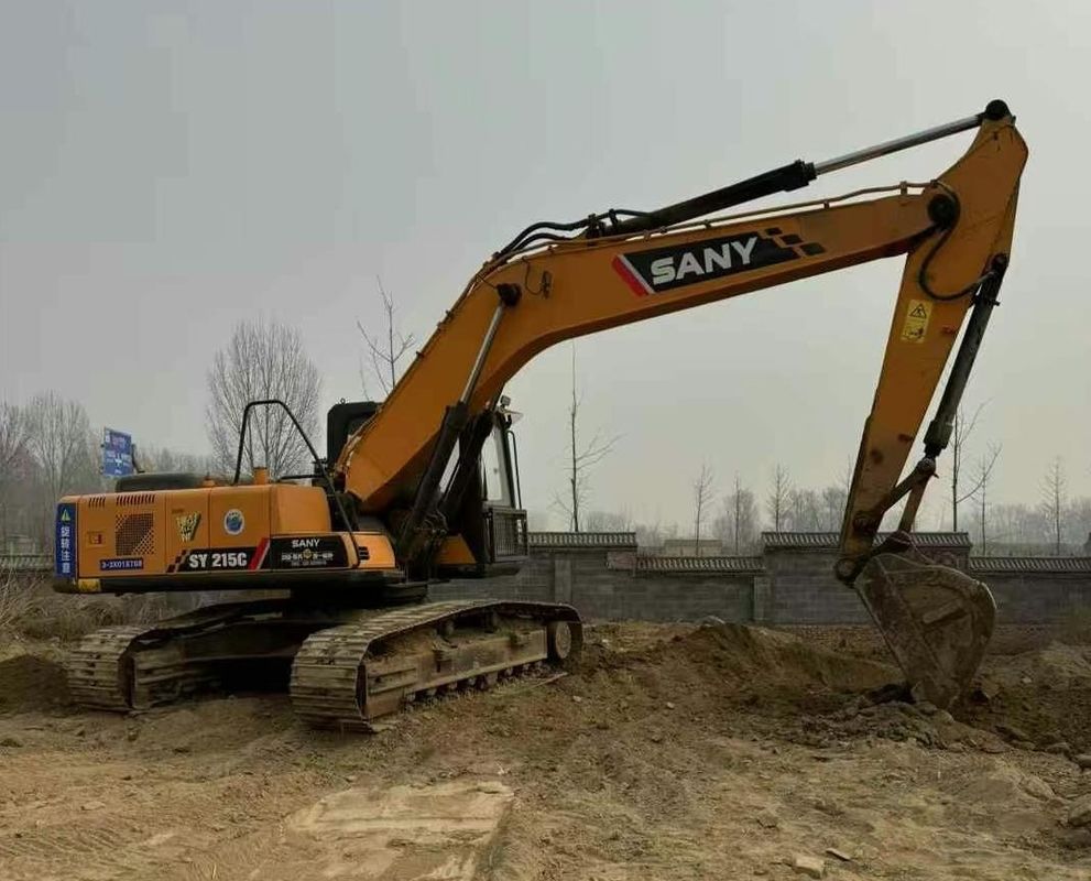 Sany SY215-9 Excavadora de rastreamento pesada Máquina de construção de serviço confiável desempenho