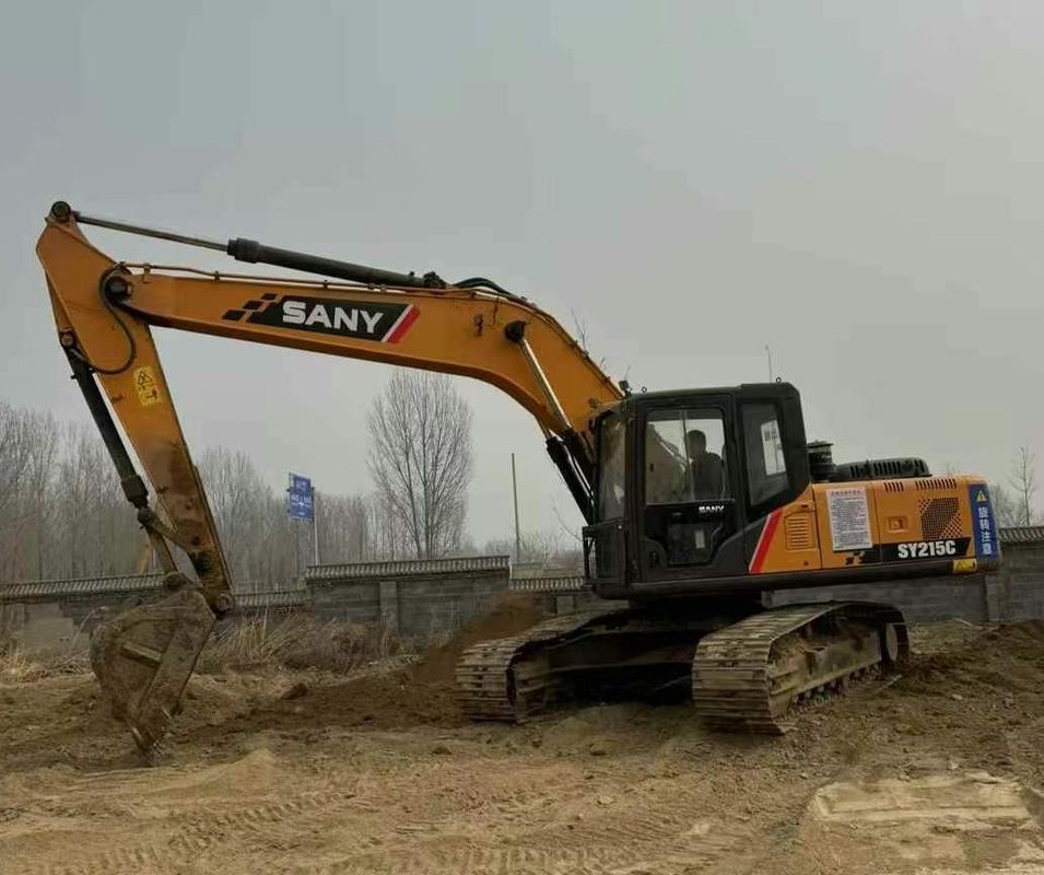Sany SY215-9 Excavadora de rastreamento pesada Máquina de construção de serviço confiável desempenho