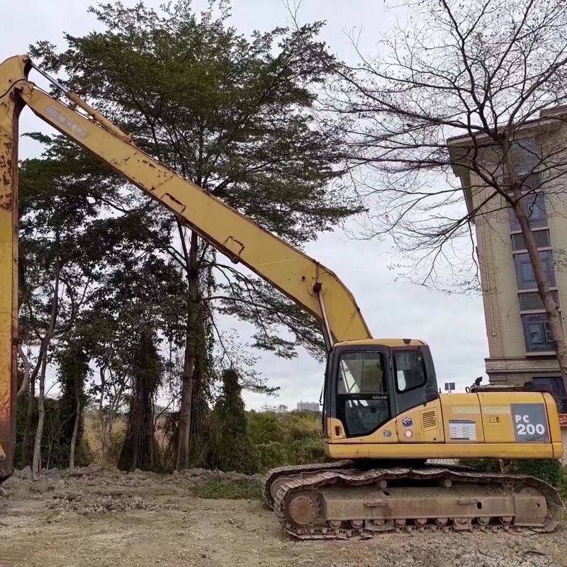 Excavadora Komatsu PC200-7 de 18 m de comprimento para construção pesada