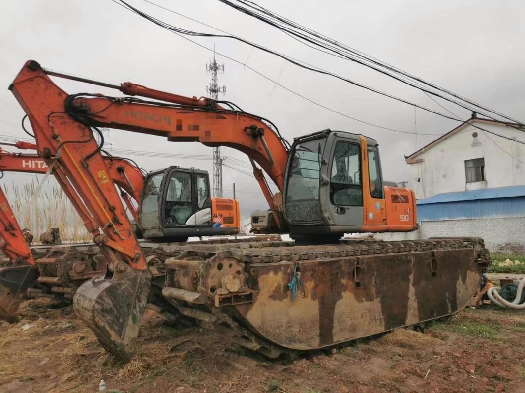 Usado 2014 Hitachi 120-6 Excavadora anfíbia 12Ton Pântano CE ISO Mineração de zonas úmidas