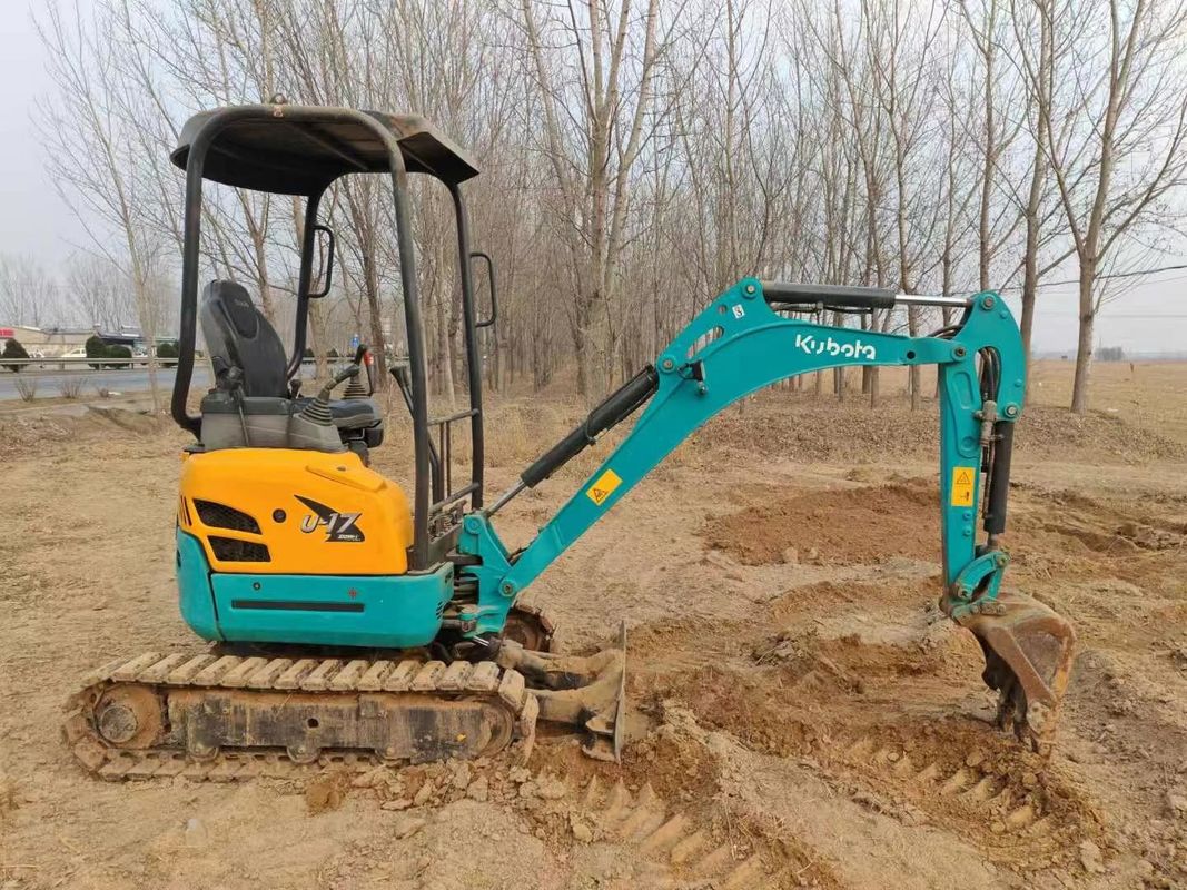 Excavadora mini Kubota U17 usada 1,7 toneladas bem mantida CE ISO para uso utilitário de paisagismo