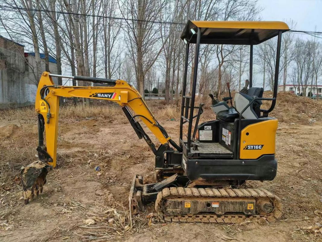 Usado SANY SY16C 1.6T Mini Excavator Full Service Ideal para paisagismo e serviços públicos