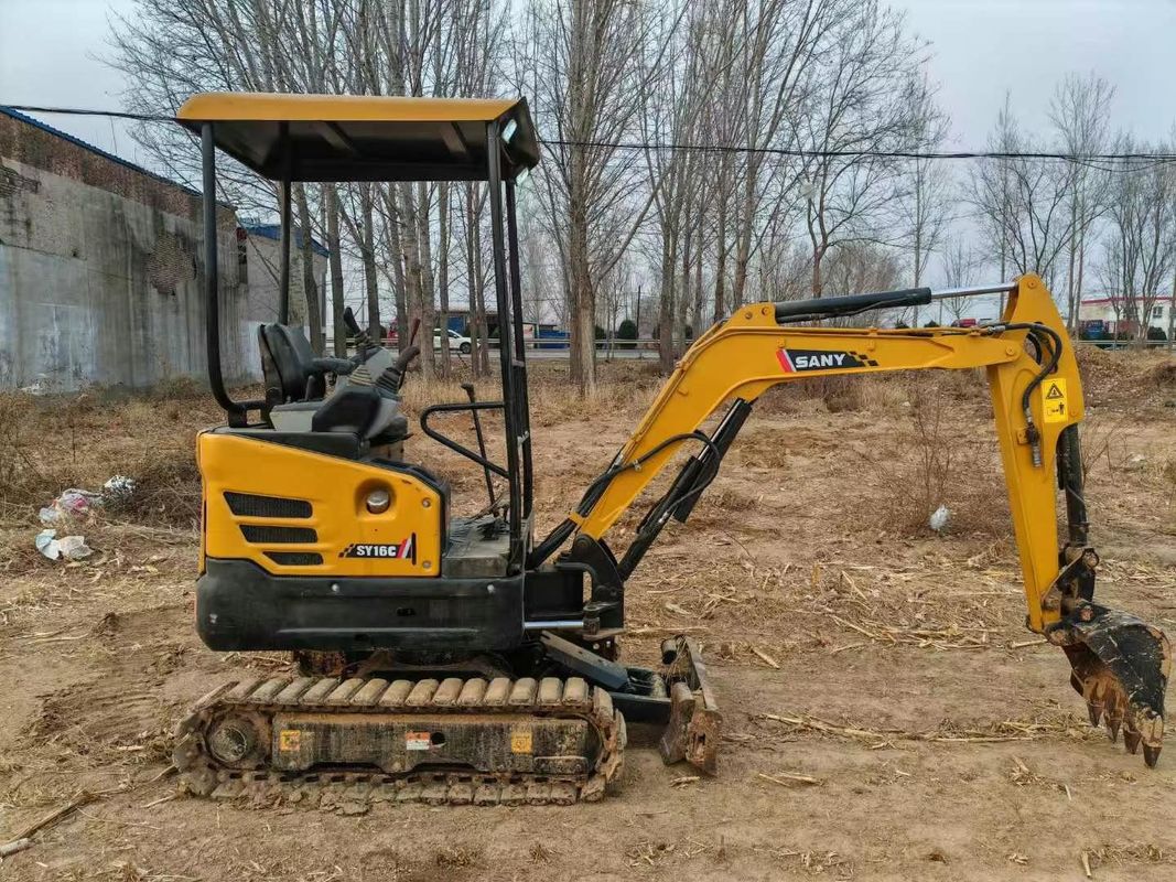 Usado SANY SY16C 1.6T Mini Excavator Full Service Ideal para paisagismo e serviços públicos