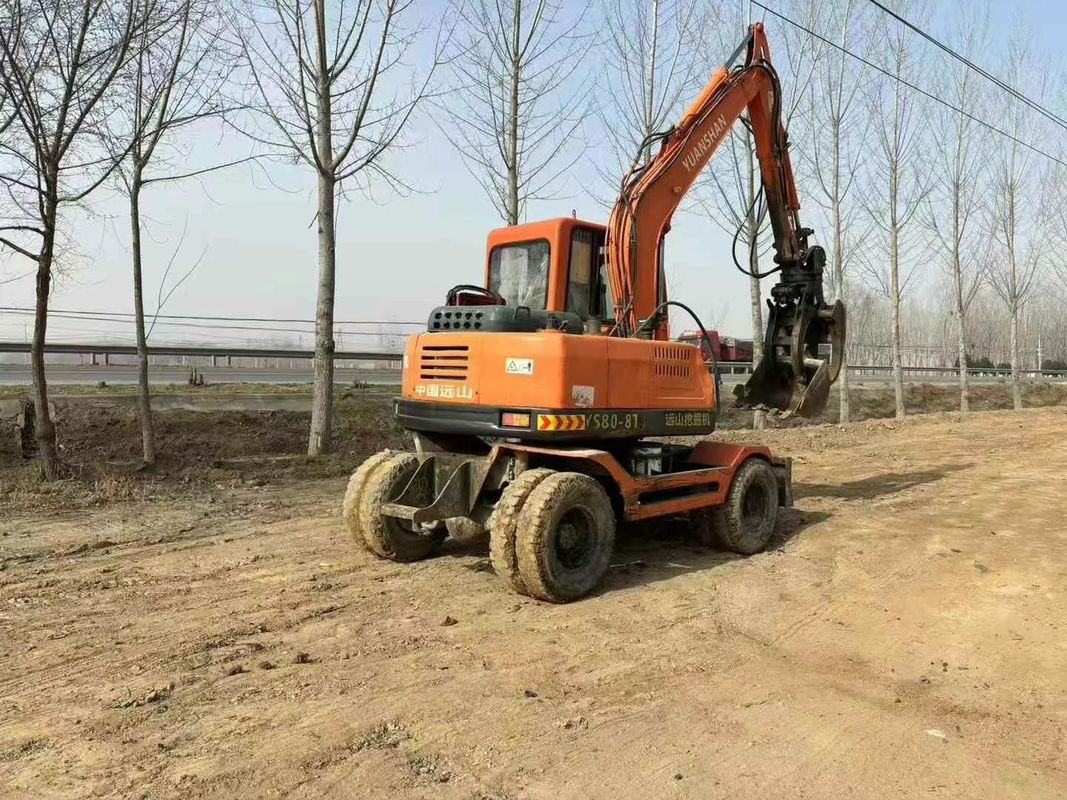 Excavadora usada Yuanshan 7808T de 8 toneladas Modelo 2018 Mantida para Construção Mineração Escavação