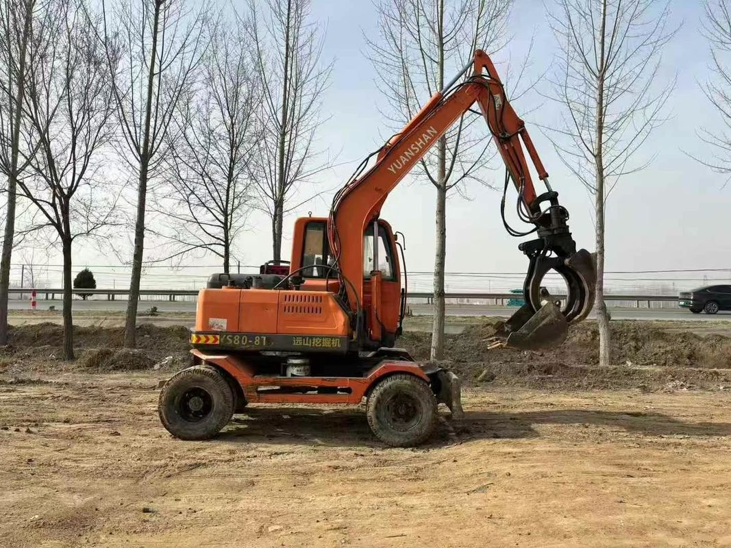 Excavadora usada Yuanshan 7808T de 8 toneladas Modelo 2018 Mantida para Construção Mineração Escavação