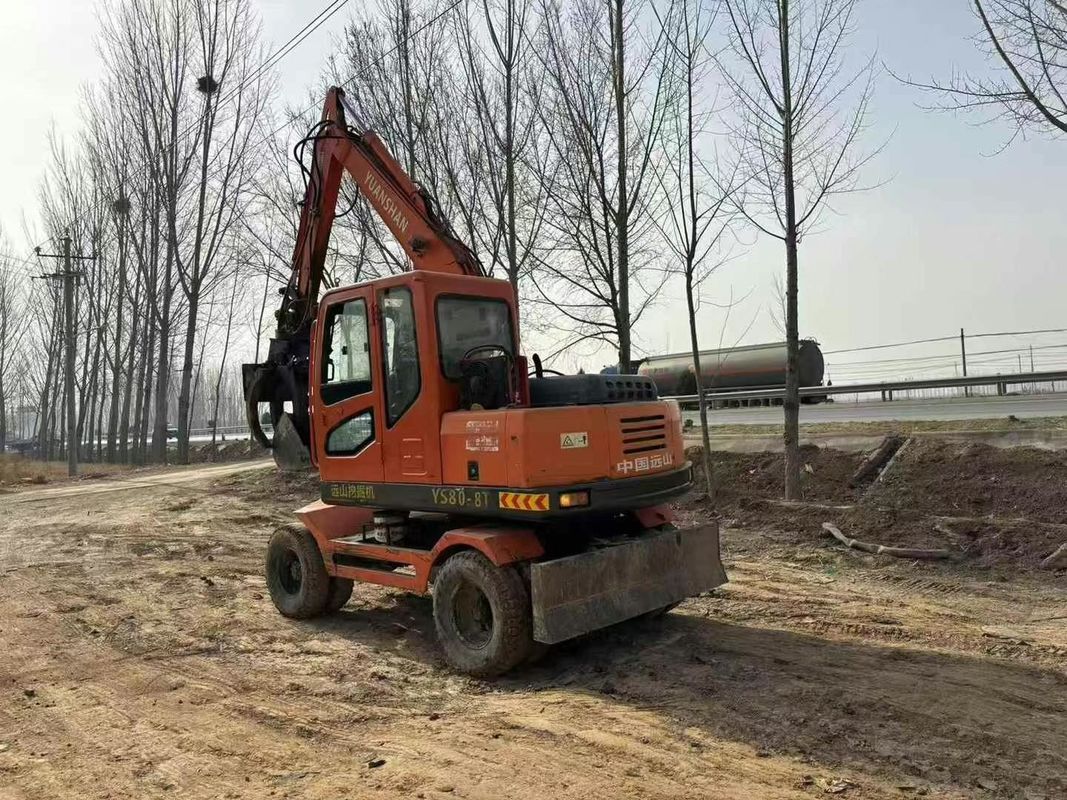 Excavadora usada Yuanshan 7808T de 8 toneladas Modelo 2018 Mantida para Construção Mineração Escavação