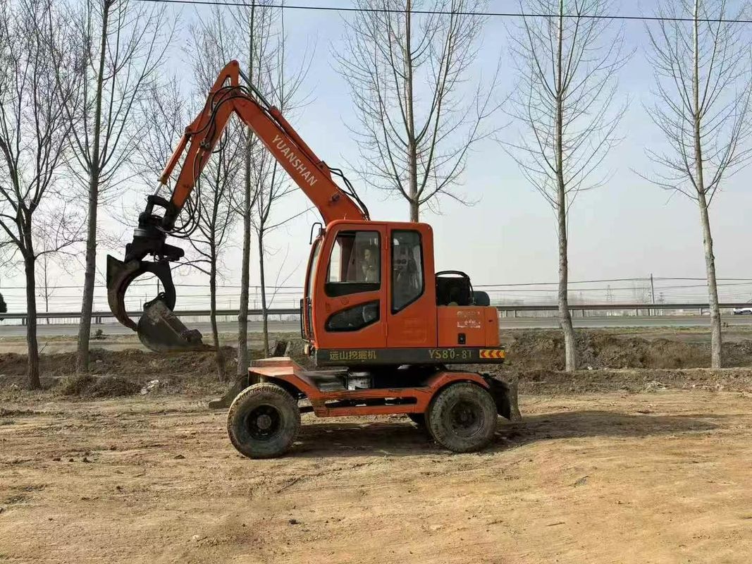 Excavadora usada Yuanshan 7808T de 8 toneladas Modelo 2018 Mantida para Construção Mineração Escavação