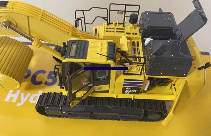 1/43 Escala Komatsu PC520LC-11M0 Modelo de Excavadora de fundição por injeção de liga - Colecionável licenciado
