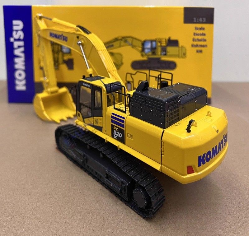 1/43 Escala Komatsu PC520LC-11M0 Modelo de Excavadora de fundição por injeção de liga - Colecionável licenciado