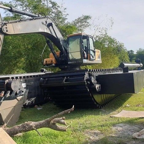 China OEM Caminhos de borracha Chassi Robô Excavadora Anfíbia Pontoon Venda