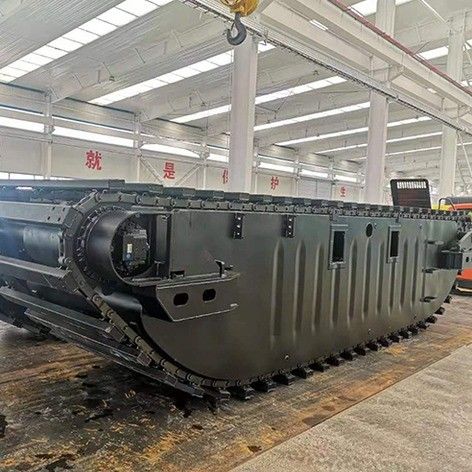 China OEM Caminhos de borracha Chassi Robô Excavadora Anfíbia Pontoon Venda