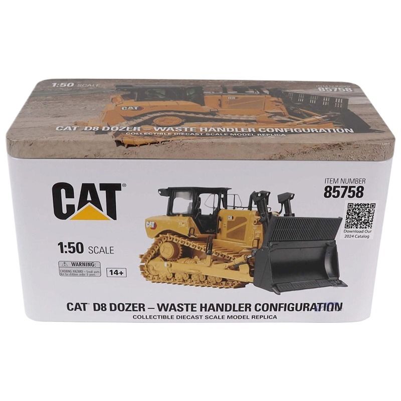 Máster em fundição a escala 1:50 Dozer pesado com rastreamento Bulldozer processador de sucata Modelo 85758