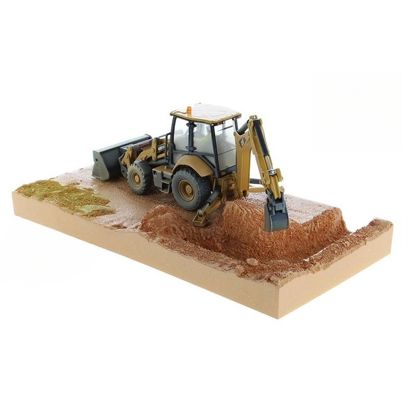 Diecast Masters 420F2IT Skid Steer Loader Backhoe Mud Paint Finish Modelo DM Limited 85755 1/50