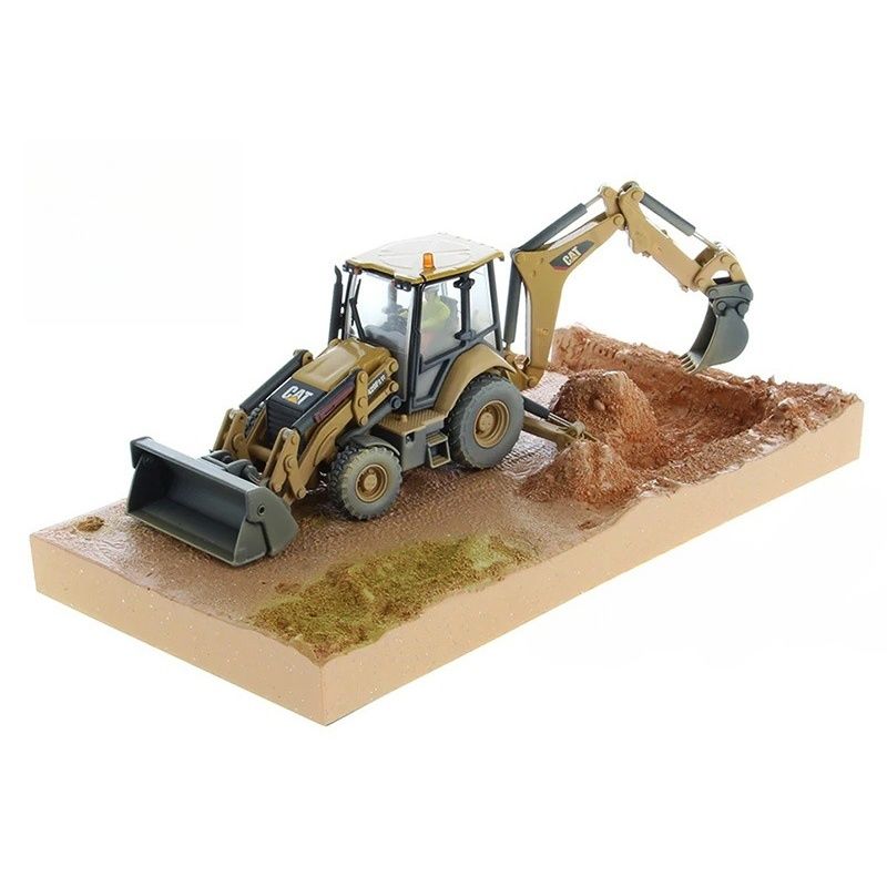 Diecast Masters 420F2IT Skid Steer Loader Backhoe Mud Paint Finish Modelo DM Limited 85755 1/50
