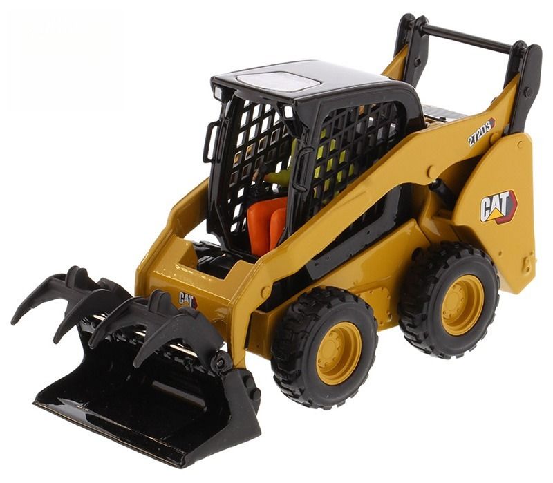 DM Escala 1/32 Carregadeira Compacta de Esteiras Modelo Skid Steer em Liga 85678 Veículo de Construção