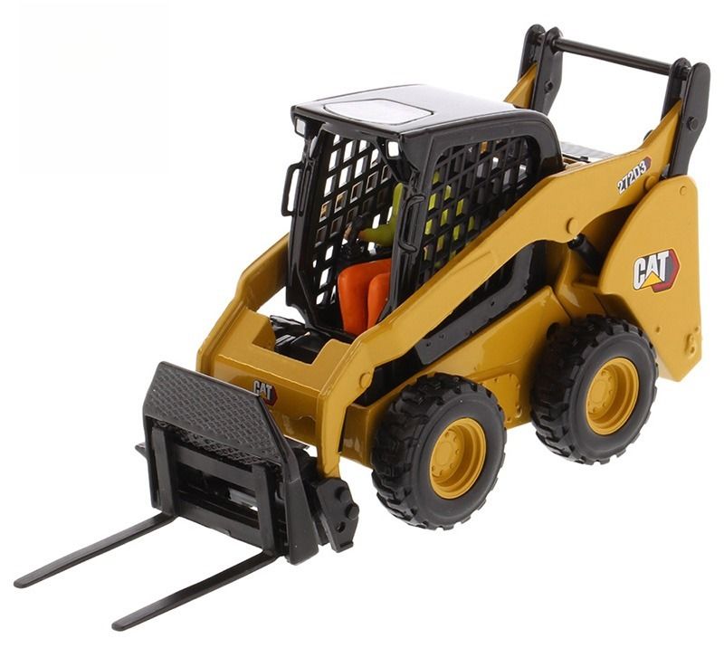 DM Escala 1/32 Carregadeira Compacta de Esteiras Modelo Skid Steer em Liga 85678 Veículo de Construção