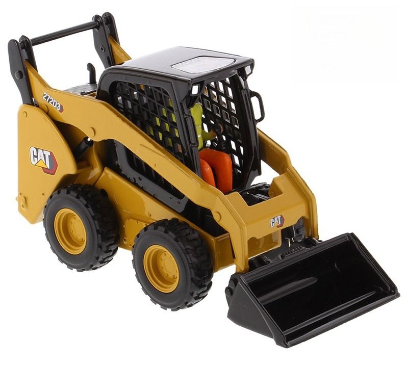 DM Escala 1/32 Carregadeira Compacta de Esteiras Modelo Skid Steer em Liga 85678 Veículo de Construção