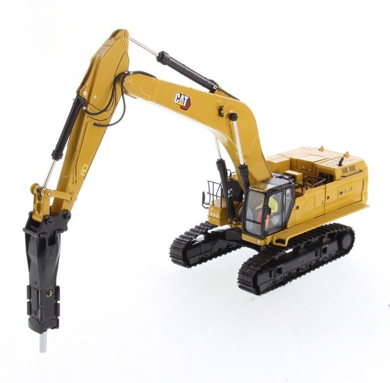 DM 1/50 Escala Excavadora de trabalho pesado Demolição martelo agarrador Modelo de construção 85709