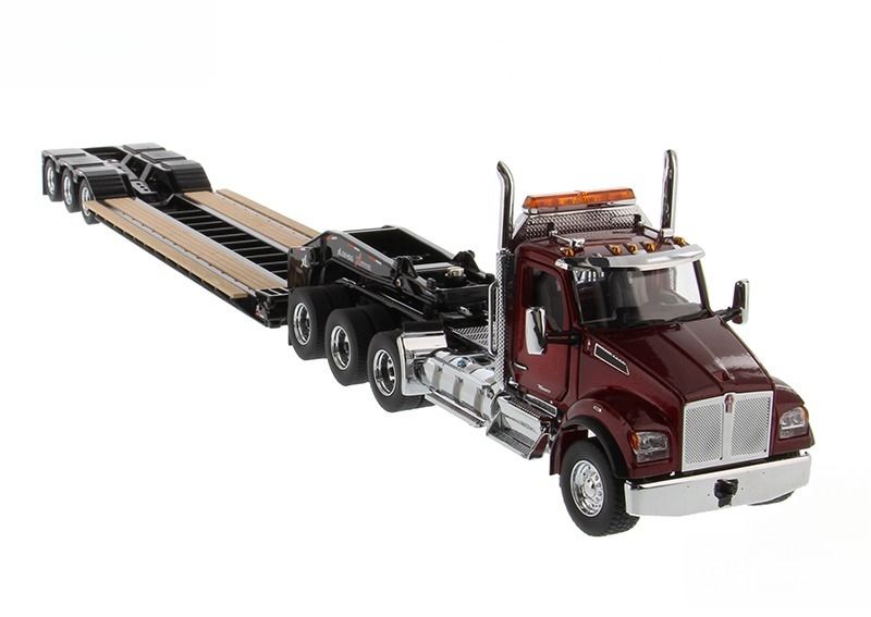 Kenworth T880S American Kenworth Automated Tow Truck 1/50 Modelo de transporte DM71061 com Booster