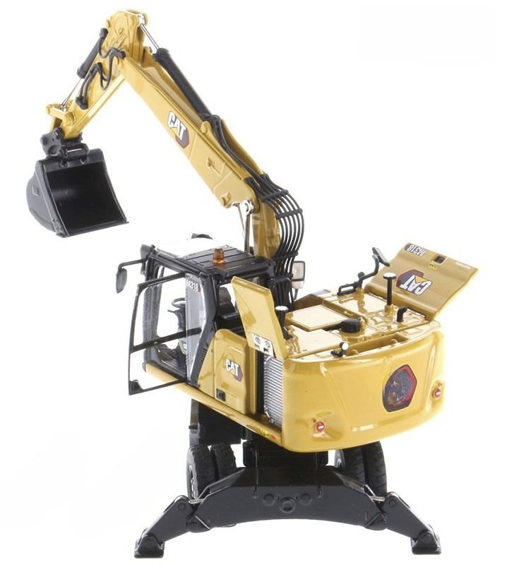 Escavadeira de Rodas M318 Diecast Masters em Escala 1/50 DM Construction Alloy Digger Modelo 85956