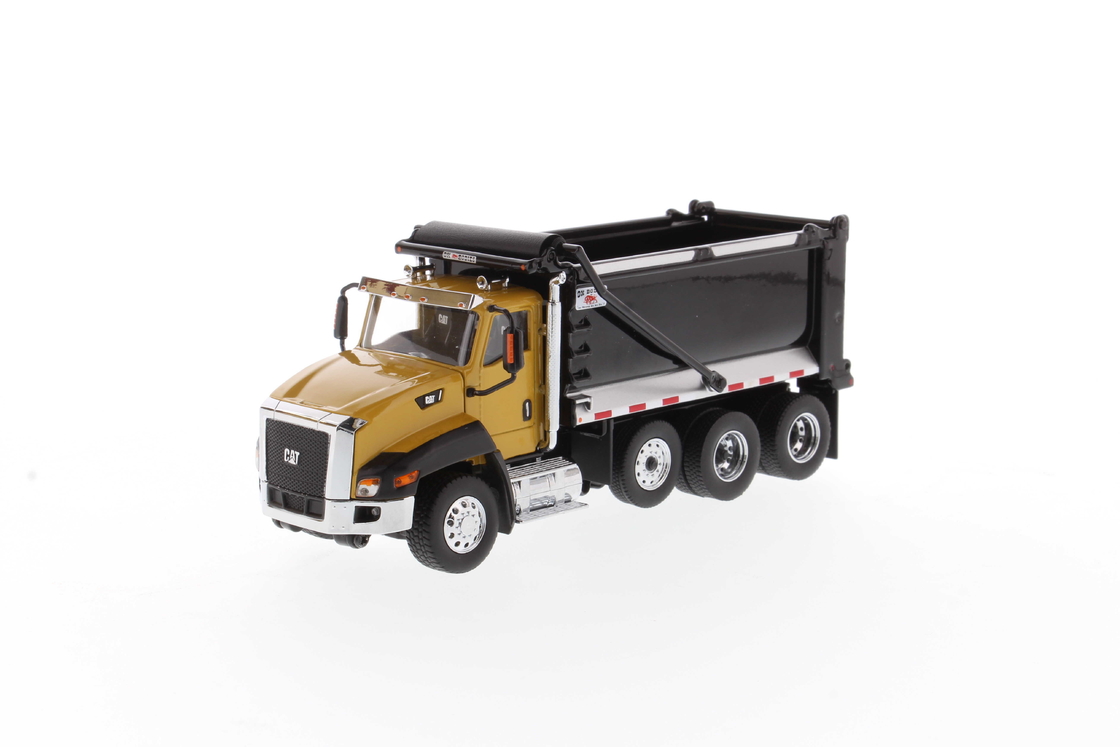 DM 1:50 Cat CT660 Cabine Diurna Basculante Automatizada Amarela Modelo em Liga 85668