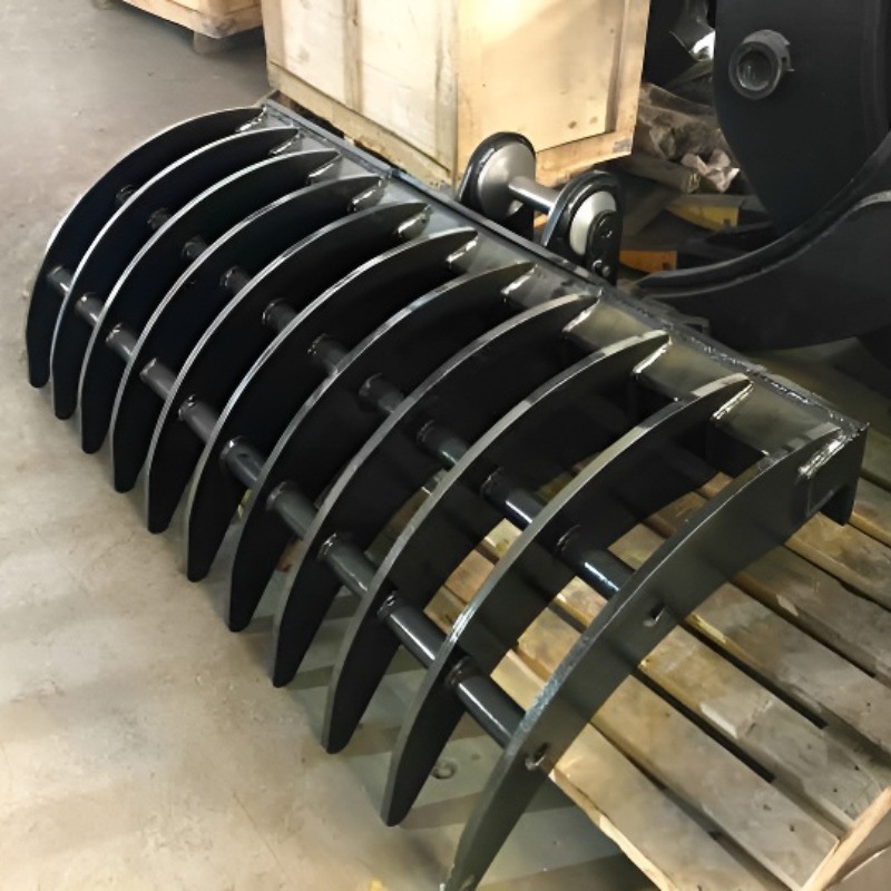 Alta Qualidade Custom PC100-6 10 Ton Excavator Rake Bucket OEM Atendimento Construção